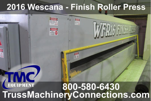 Wescana Finish Roller Press for sale